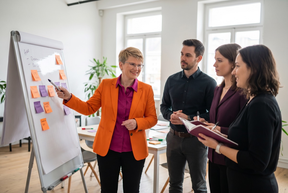 Illustrative Szene zur Organisationsentwicklung (KI-generiert)