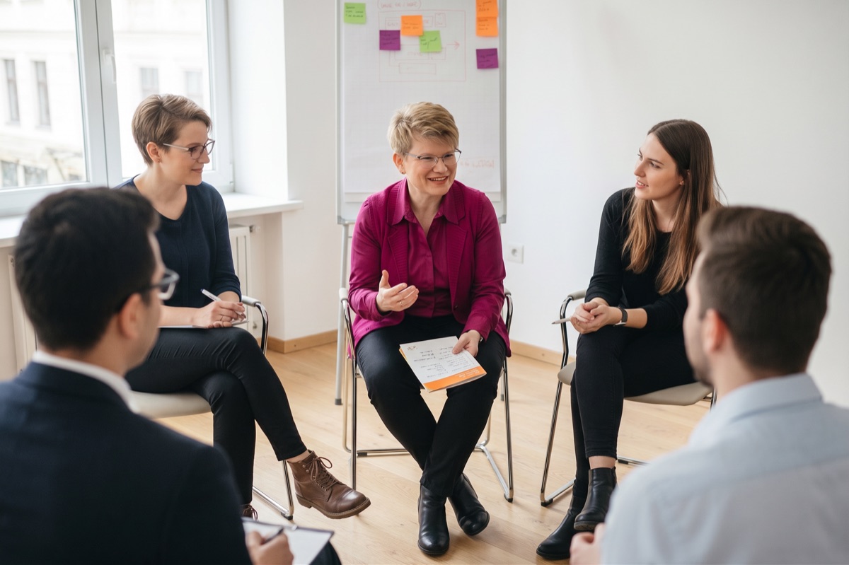 Illustrative Szene zur Teamentwicklung (KI-generiert)